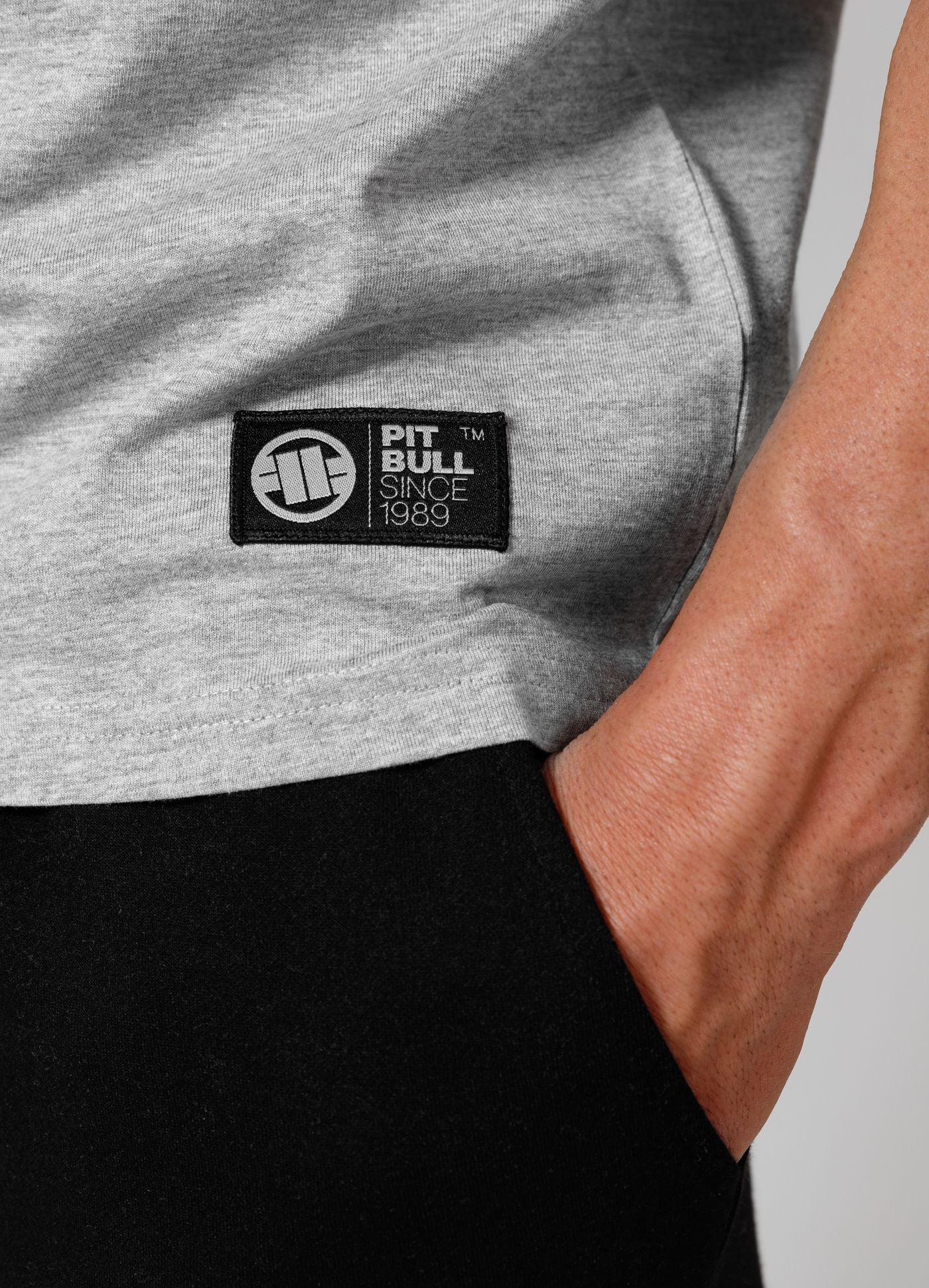 Men's T-Shirt Small Logo AJP - Gray Melange